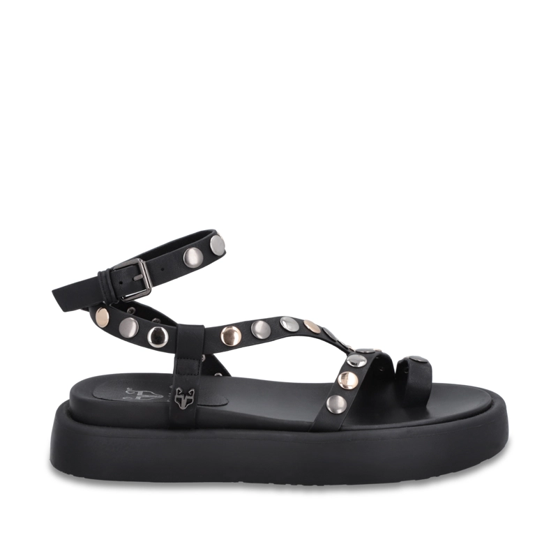 SANDALIA PLATAFORMA NEGRA MUJER 55953 - 1