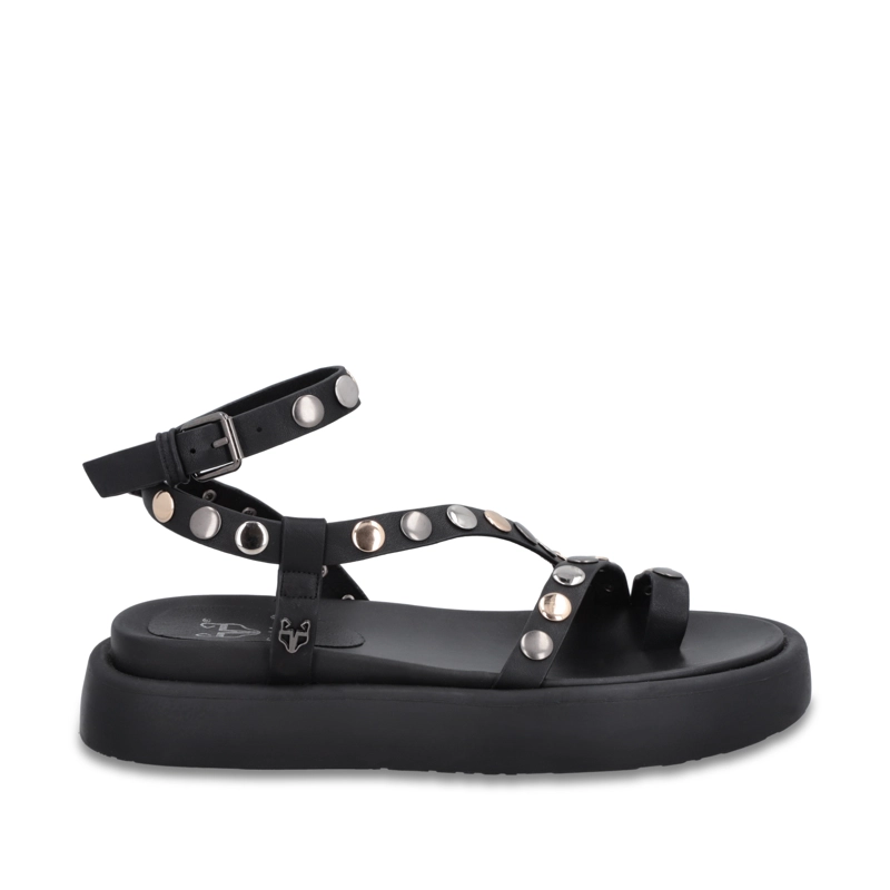 SANDALIA PLATAFORMA NEGRA MUJER 55953 - 1