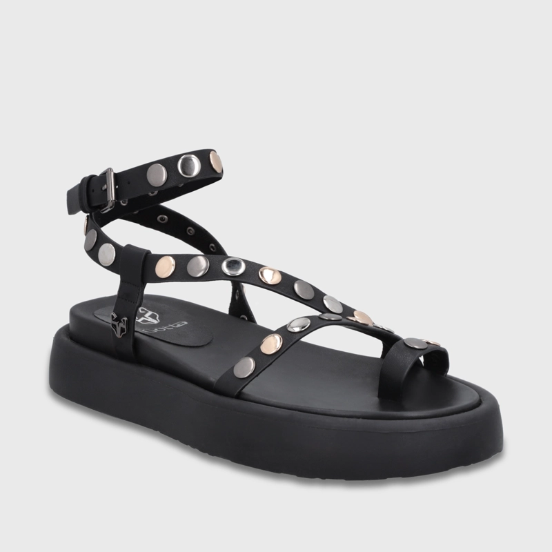 SANDALIA PLATAFORMA NEGRA MUJER 55953 - 2