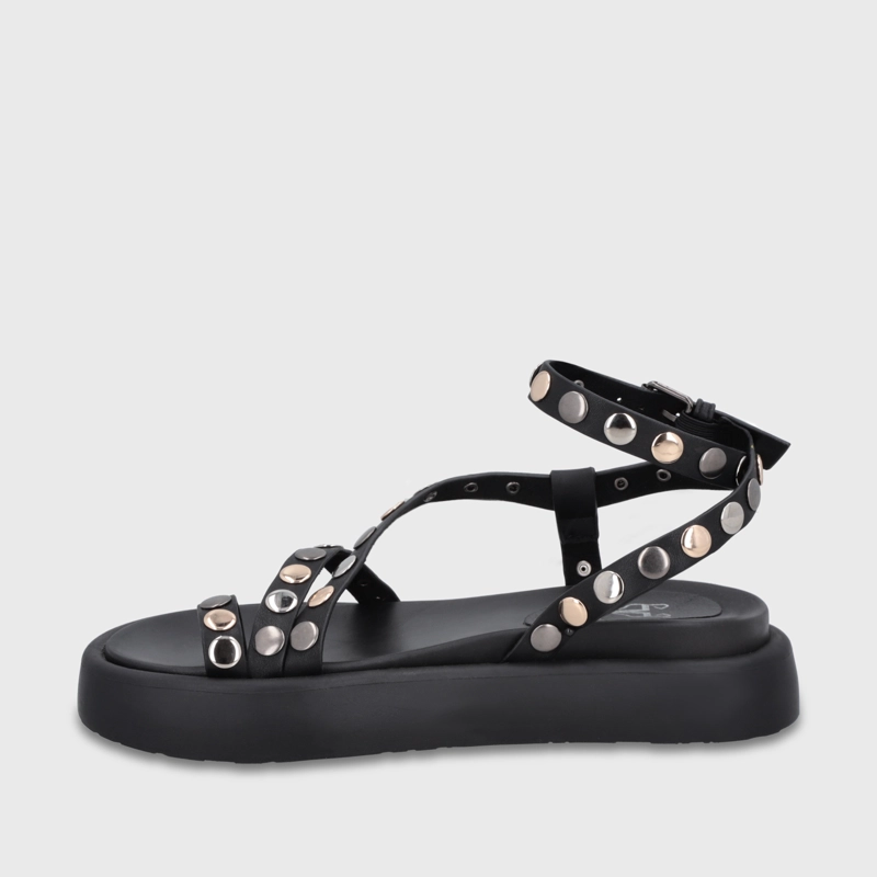 SANDALIA PLATAFORMA NEGRA MUJER 55953 - 4