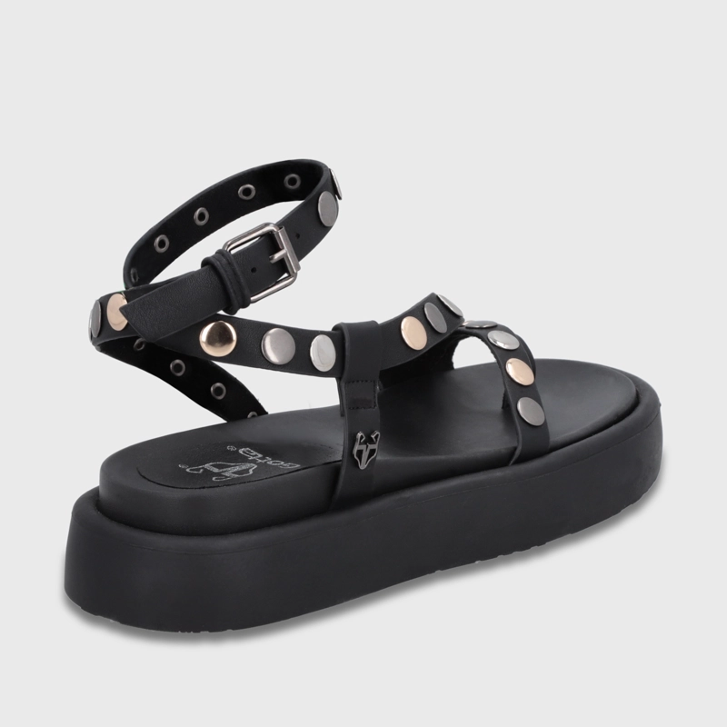 SANDALIA PLATAFORMA NEGRA MUJER 55953 - 5