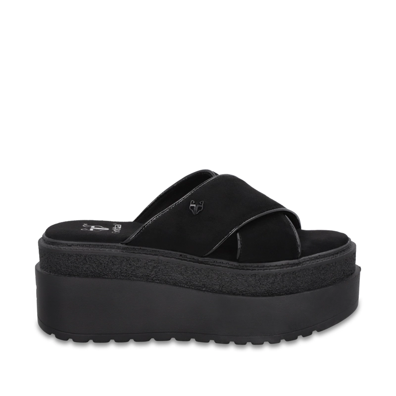 SANDALIA PLATAFORMA NEGRA MUJER 65930 - 1