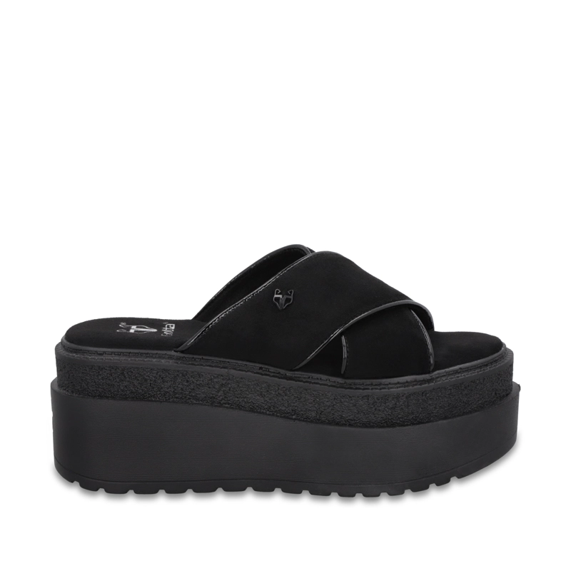 SANDALIA PLATAFORMA NEGRA MUJER 65930 - 1