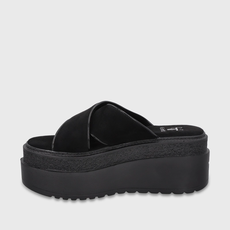 SANDALIA PLATAFORMA NEGRA MUJER 65930 - 4