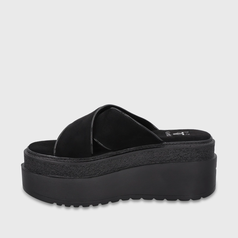 SANDALIA PLATAFORMA NEGRA MUJER 65930 - 4