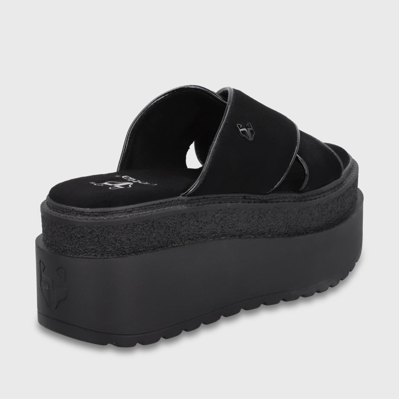 SANDALIA PLATAFORMA NEGRA MUJER 65930 - 5