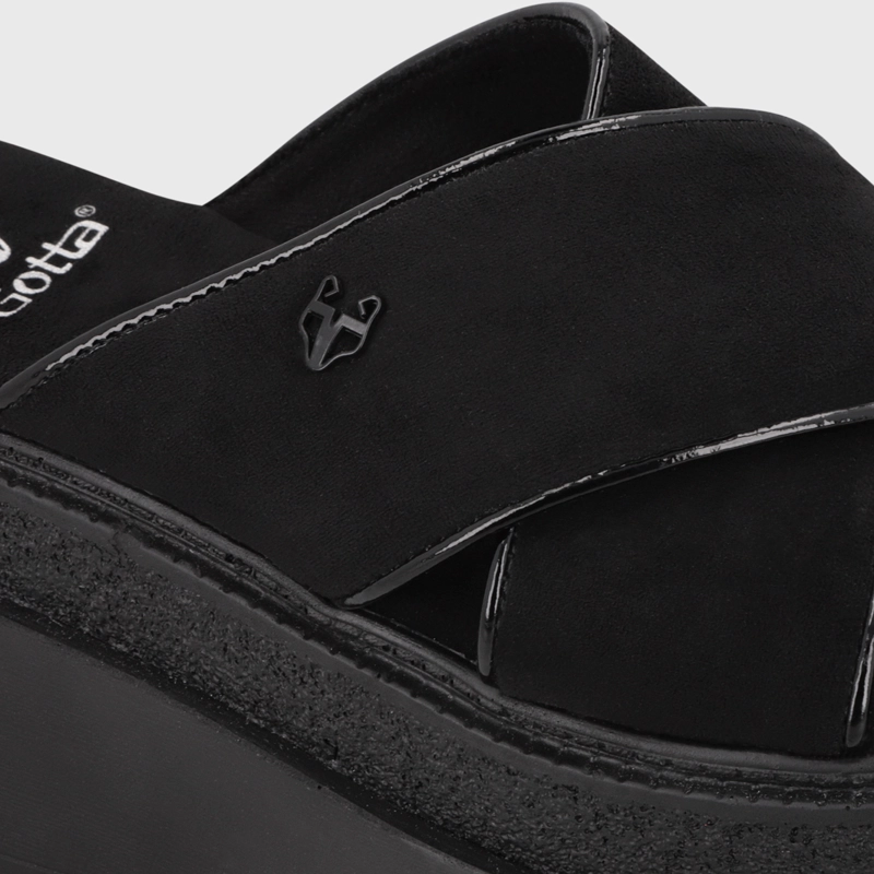 SANDALIA PLATAFORMA NEGRA MUJER 65930 - 6