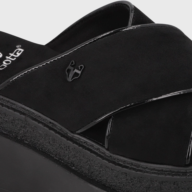 SANDALIA PLATAFORMA NEGRA MUJER 65930 - 6