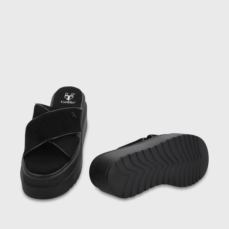 SANDALIA PLATAFORMA NEGRA MUJER 65930 - 7