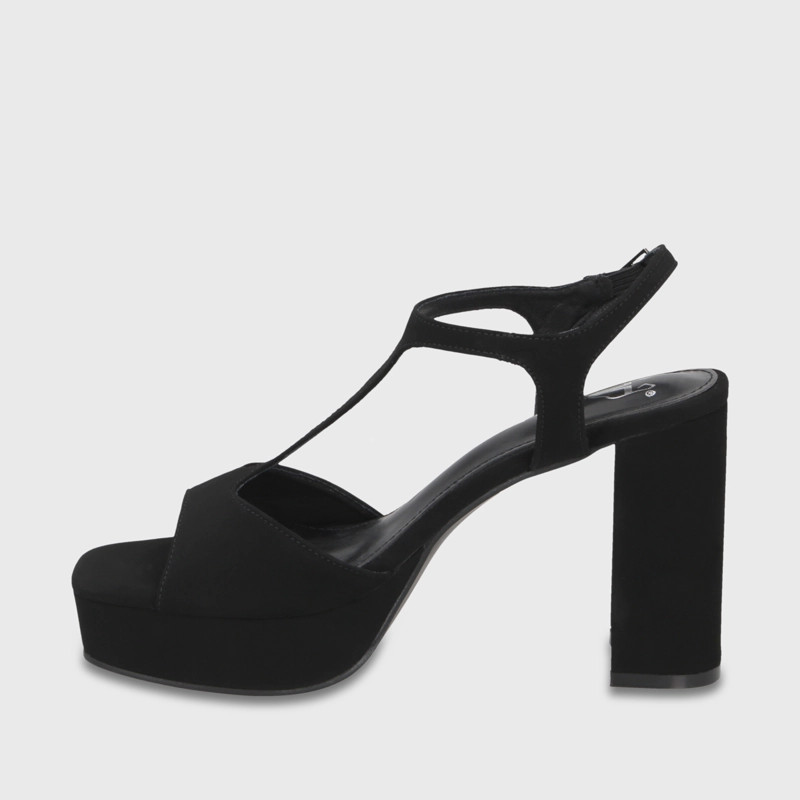 SANDALIA TACO NEGRA MUJER 65910 - 4
