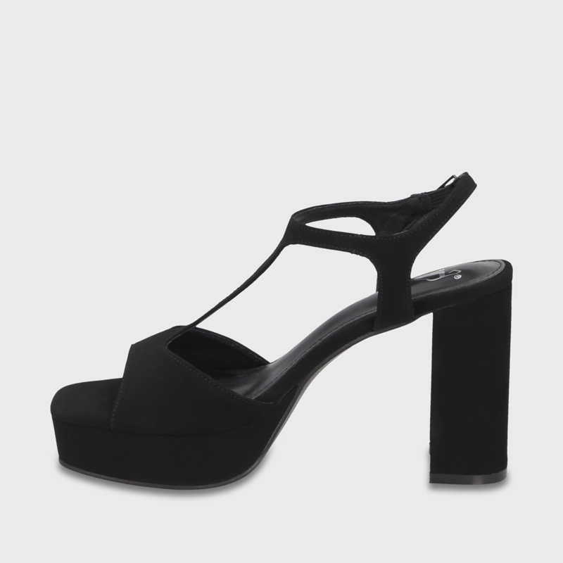 SANDALIA TACO NEGRA MUJER 65910 - 4