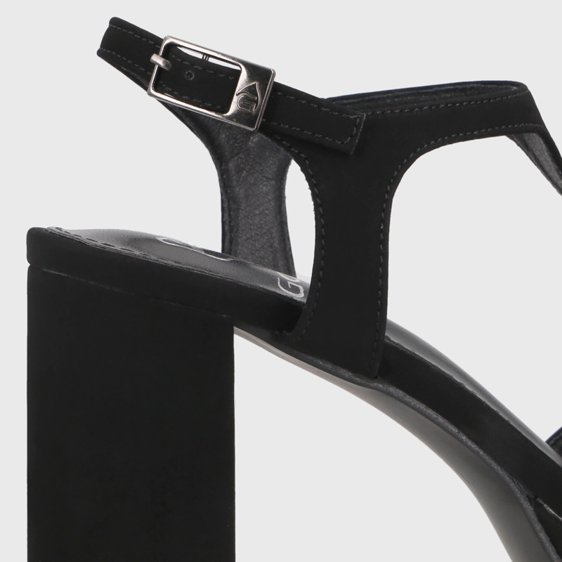 SANDALIA TACO NEGRA MUJER 65910 - 6