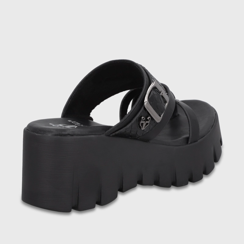 SANDALIA PLATAFORMA NEGRA MUJER 65941 - 5
