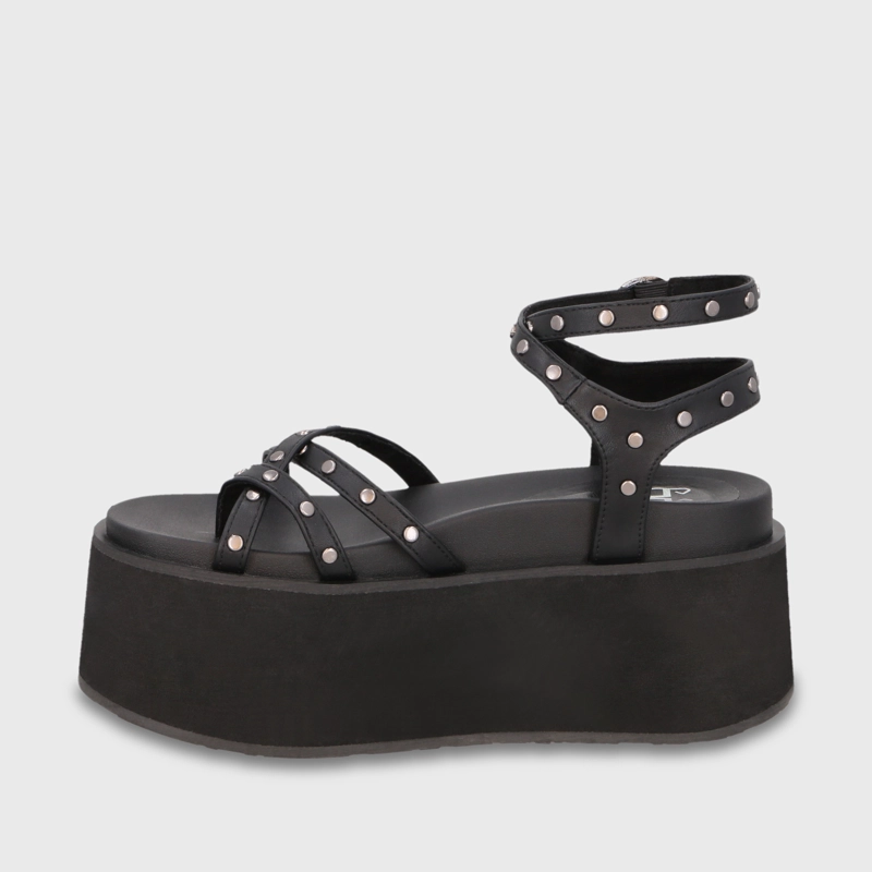 SANDALIA PLATAFORMA NEGRA MUJER 35188 - 4