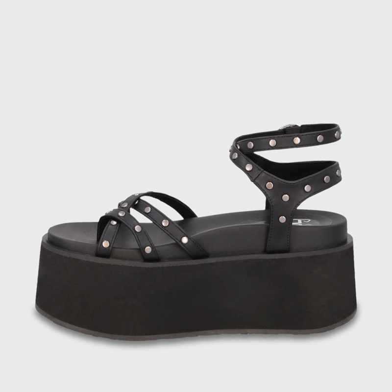 SANDALIA PLATAFORMA NEGRA MUJER 35188 - 4