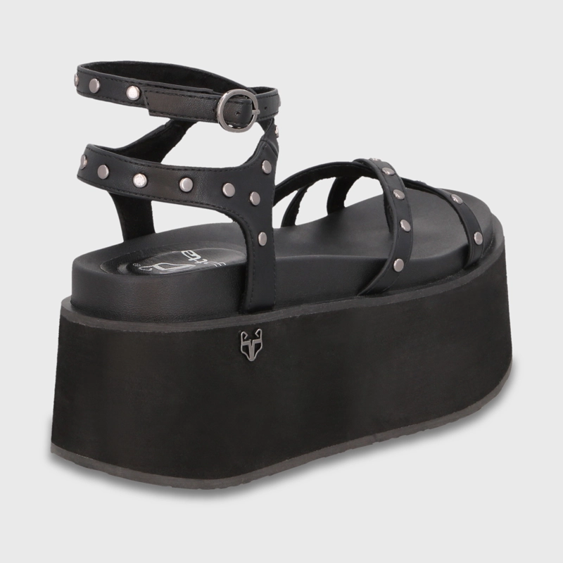 SANDALIA PLATAFORMA NEGRA MUJER 35188 - 5