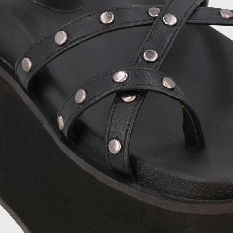 SANDALIA PLATAFORMA NEGRA MUJER 35188 - 6