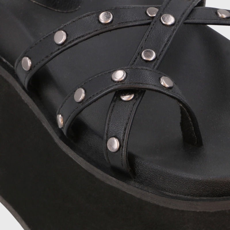 SANDALIA PLATAFORMA NEGRA MUJER 35188 - 6