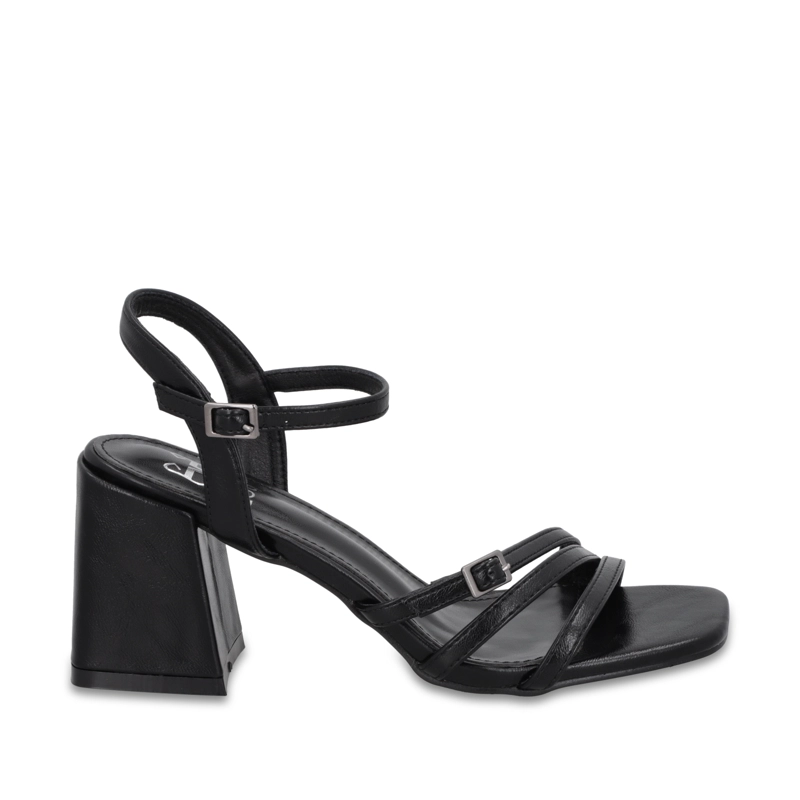 SANDALIA TACO NEGRA MUJER 35134 - 1