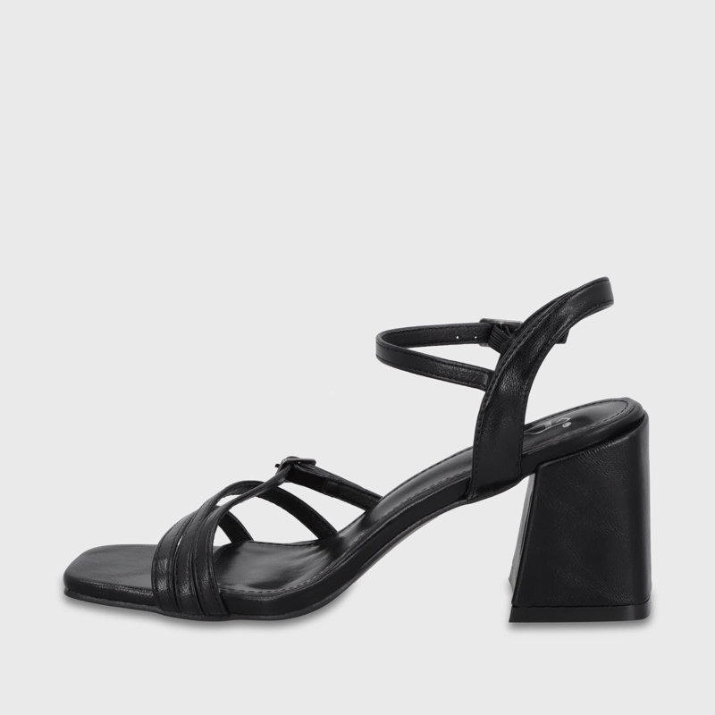 SANDALIA TACO NEGRA MUJER 35134 - 4
