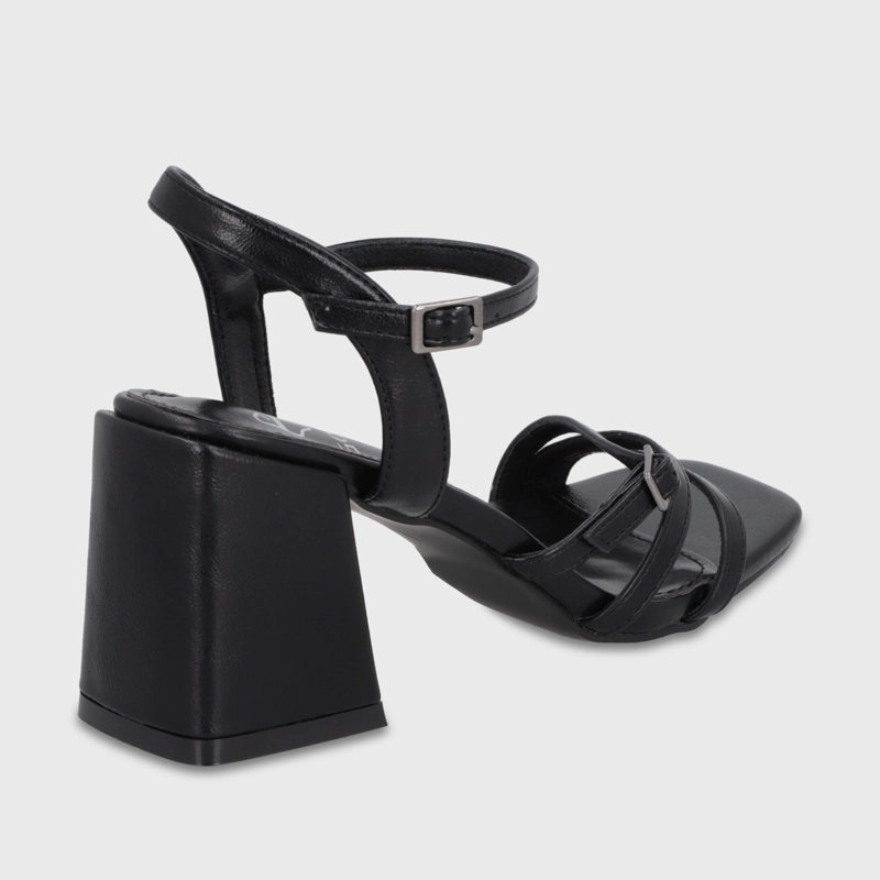 SANDALIA TACO NEGRA MUJER 35134 - 5