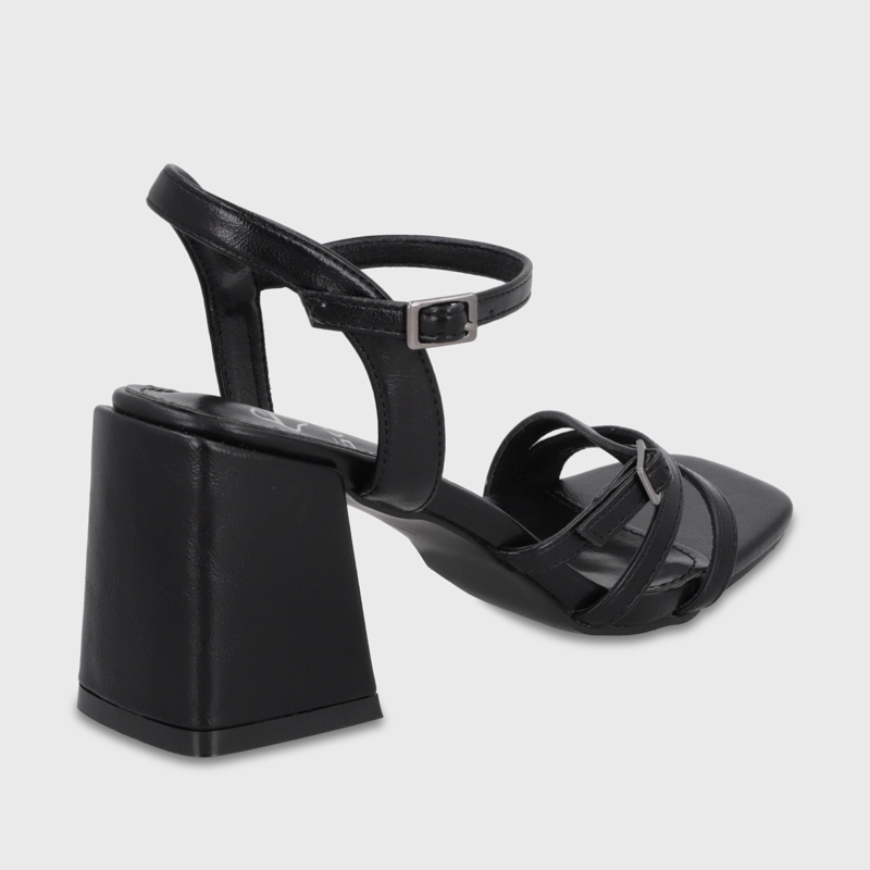 SANDALIA TACO NEGRA MUJER 35134 - 5