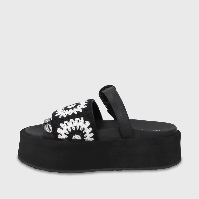 SANDALIA PLATAFORMA NEGRA MUJER 55942 - 4