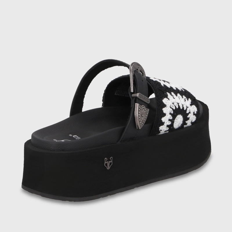 SANDALIA PLATAFORMA NEGRA MUJER 55942 - 5