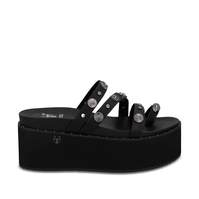SANDALIA PLATAFORMA NEGRA MUJER 1566G - 1