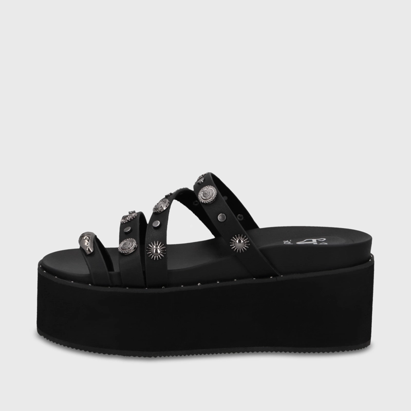 SANDALIA PLATAFORMA NEGRA MUJER 1566G - 4