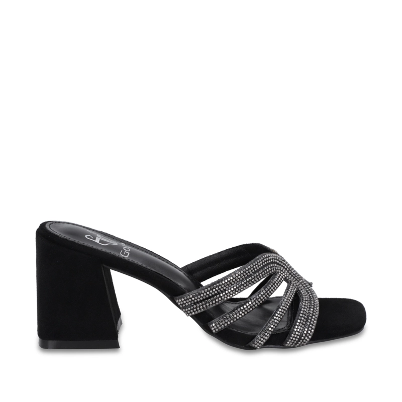 SANDALIA TACO NEGRA MUJER 35135 - 1