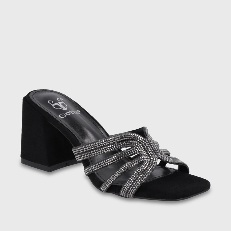 SANDALIA TACO NEGRA MUJER 35135 - 2