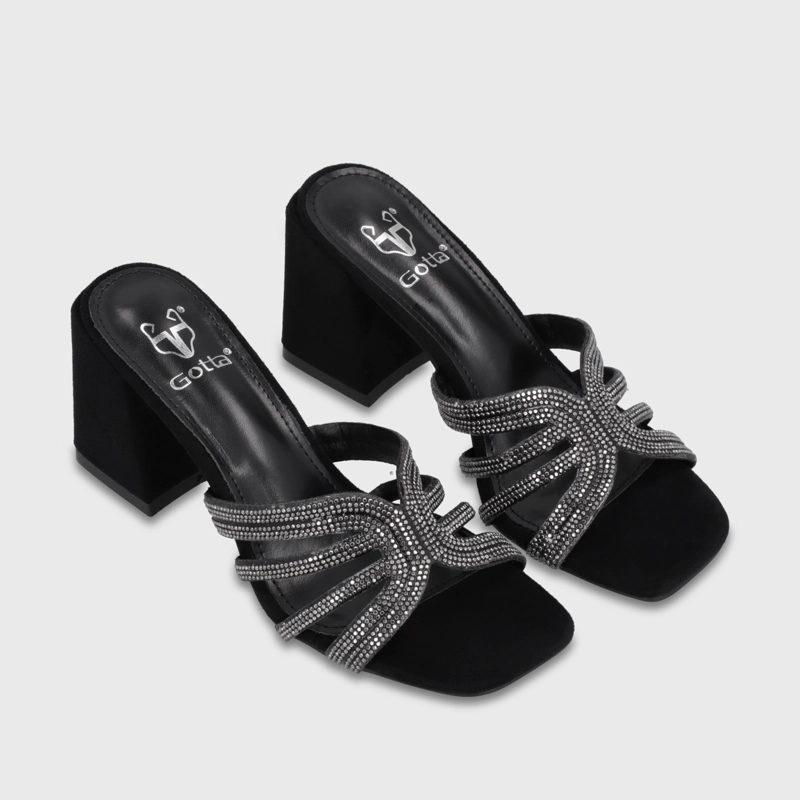 SANDALIA TACO NEGRA MUJER 35135 - 3