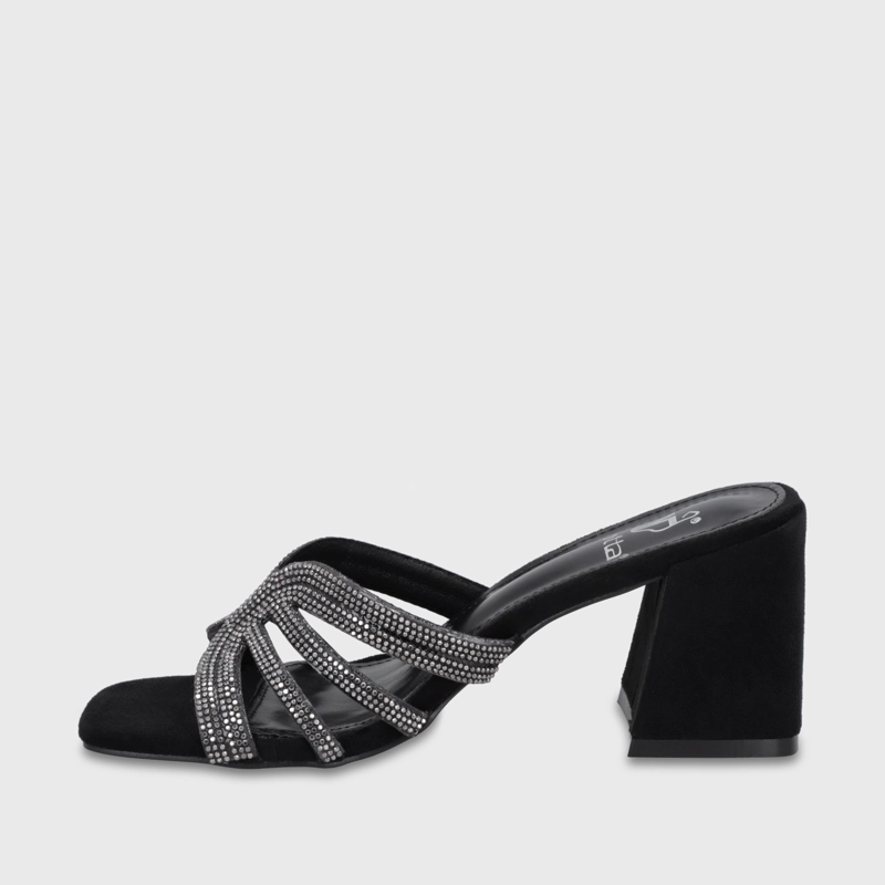 SANDALIA TACO NEGRA MUJER 35135 - 4