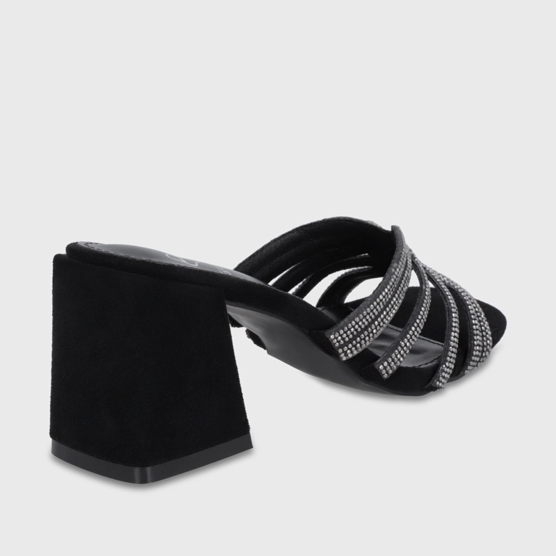 SANDALIA TACO NEGRA MUJER 35135 - 5