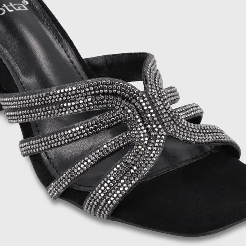 SANDALIA TACO NEGRA MUJER 35135 - 6