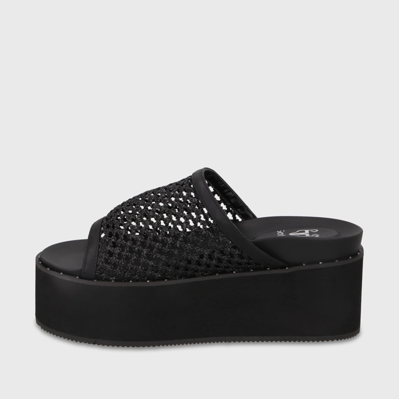 SANDALIA PLATAFORMA NEGRA MUJER 1566H - 4