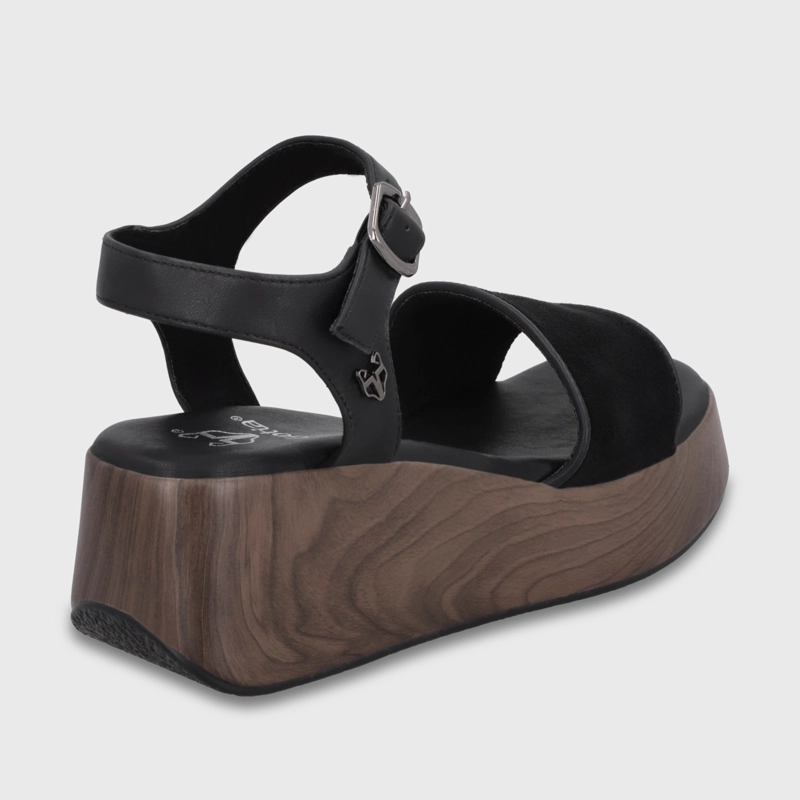 SANDALIA PLATAFORMA NEGRA MUJER 65820 - 5