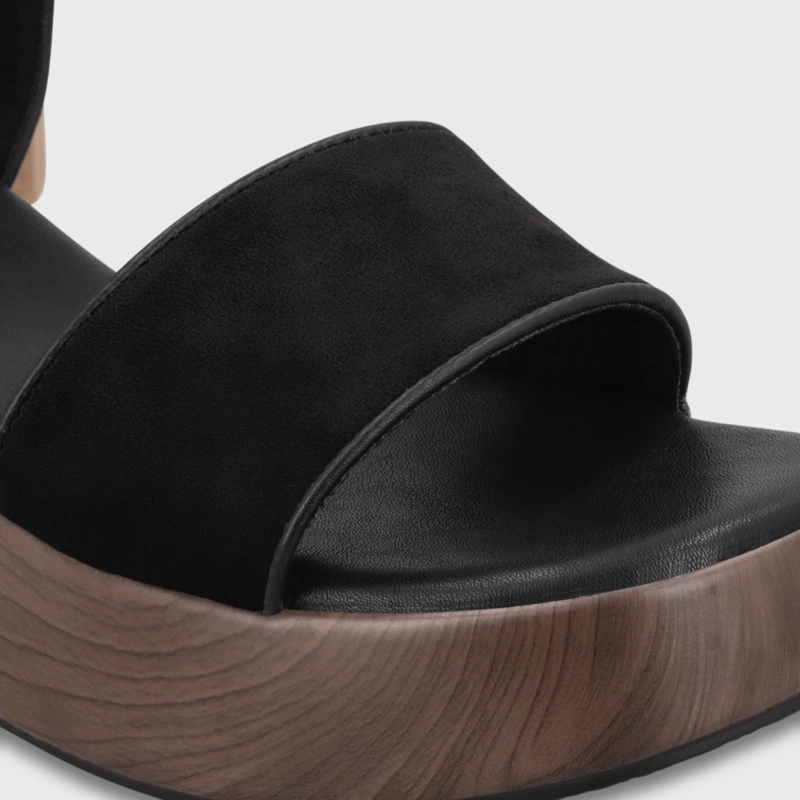 SANDALIA PLATAFORMA NEGRA MUJER 65820 - 6