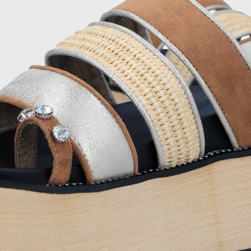 SANDALIA PLATAFORMA BEIGE MUJER 15662 - 6