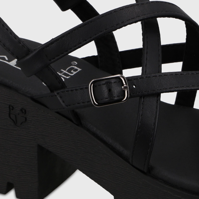 SANDALIA PLATAFORMA NEGRA MUJER 43024 - 6