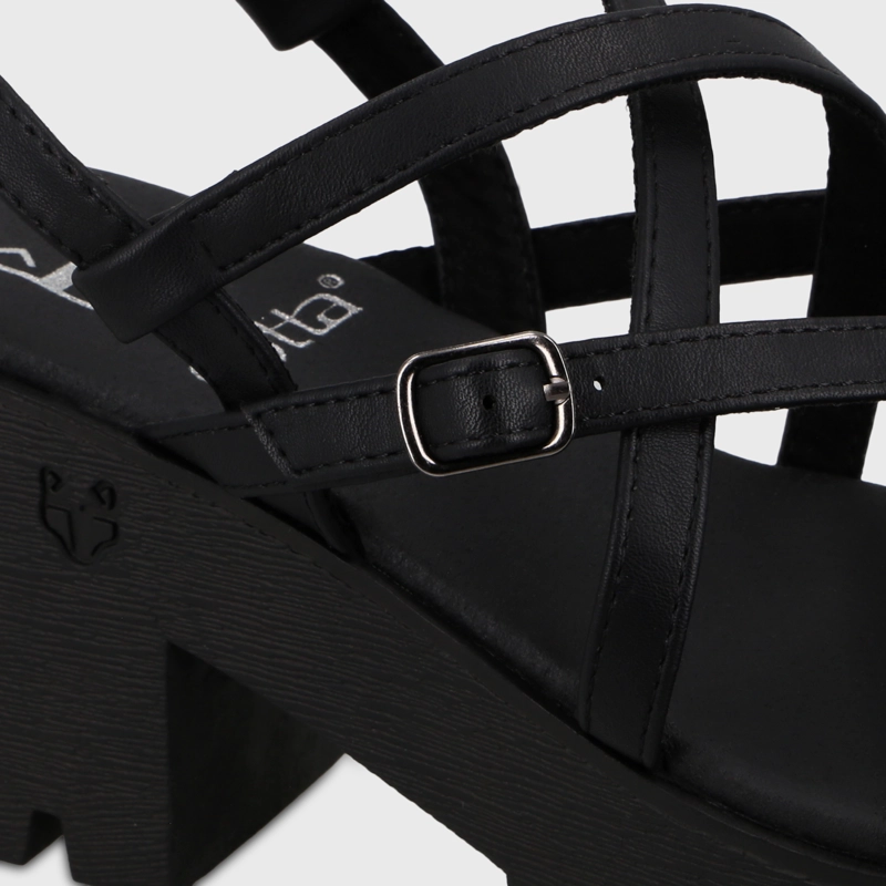 SANDALIA PLATAFORMA NEGRA MUJER 43024 - 6