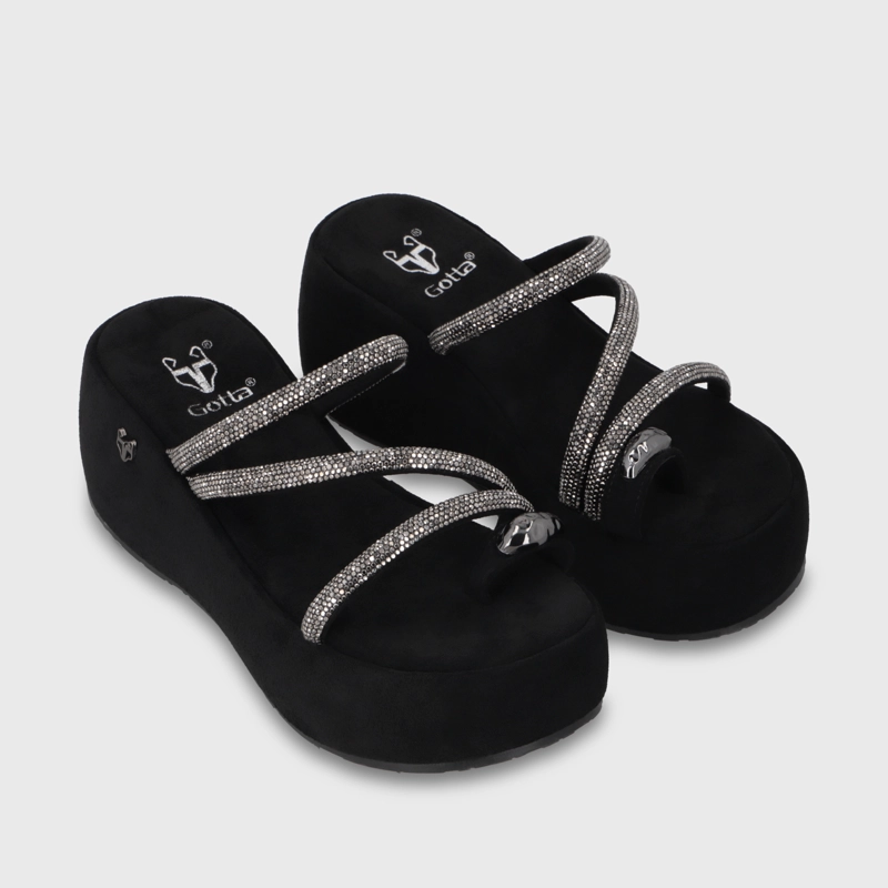 SANDALIA PLATAFORMA NEGRA MUJER 45826 - 3