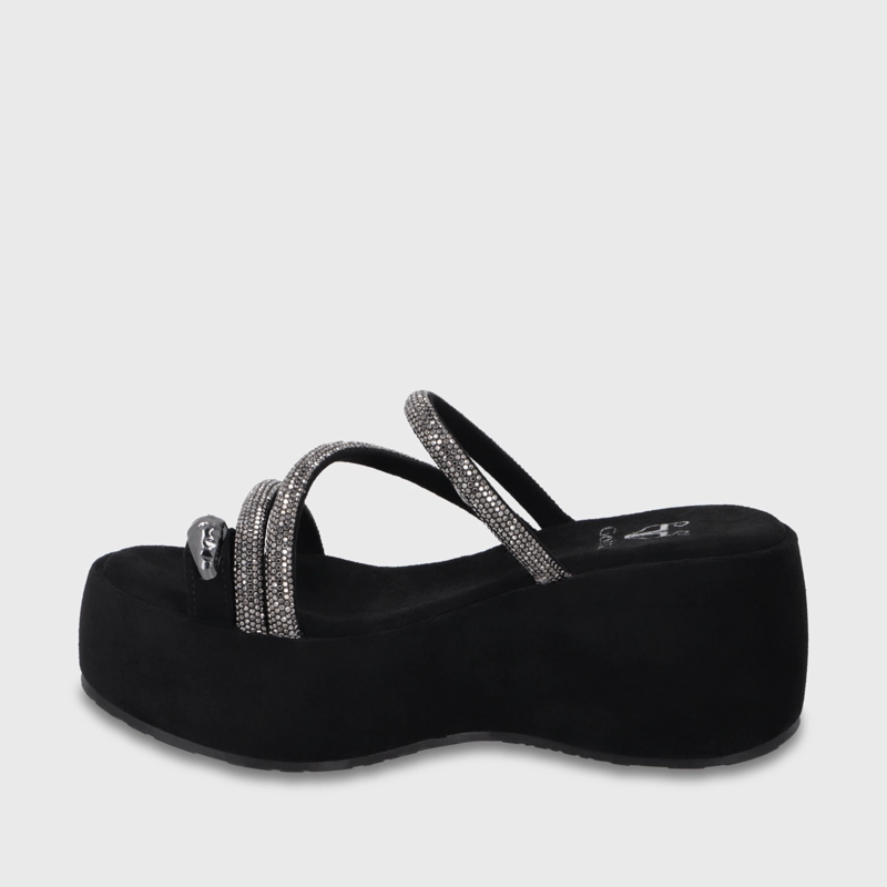 SANDALIA PLATAFORMA NEGRA MUJER 45826 - 4