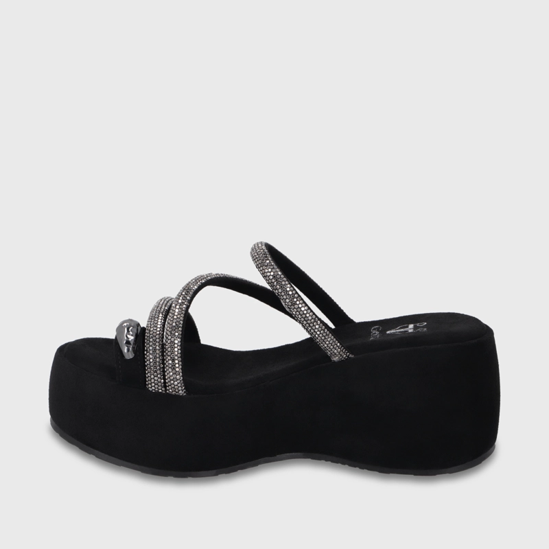 SANDALIA PLATAFORMA NEGRA MUJER 45826 - 4