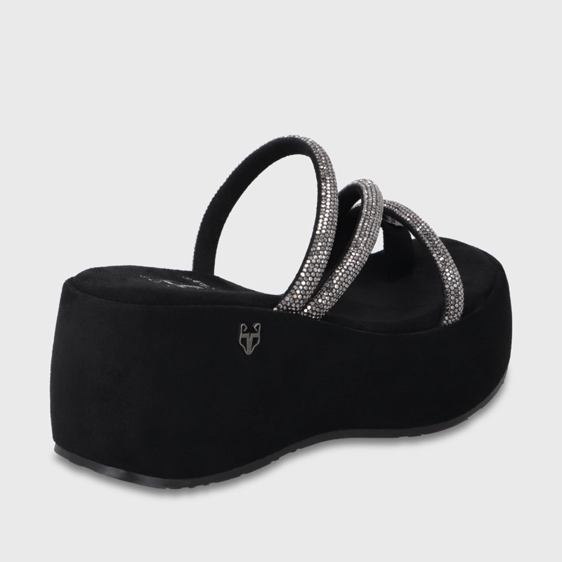 SANDALIA PLATAFORMA NEGRA MUJER 45826 - 5