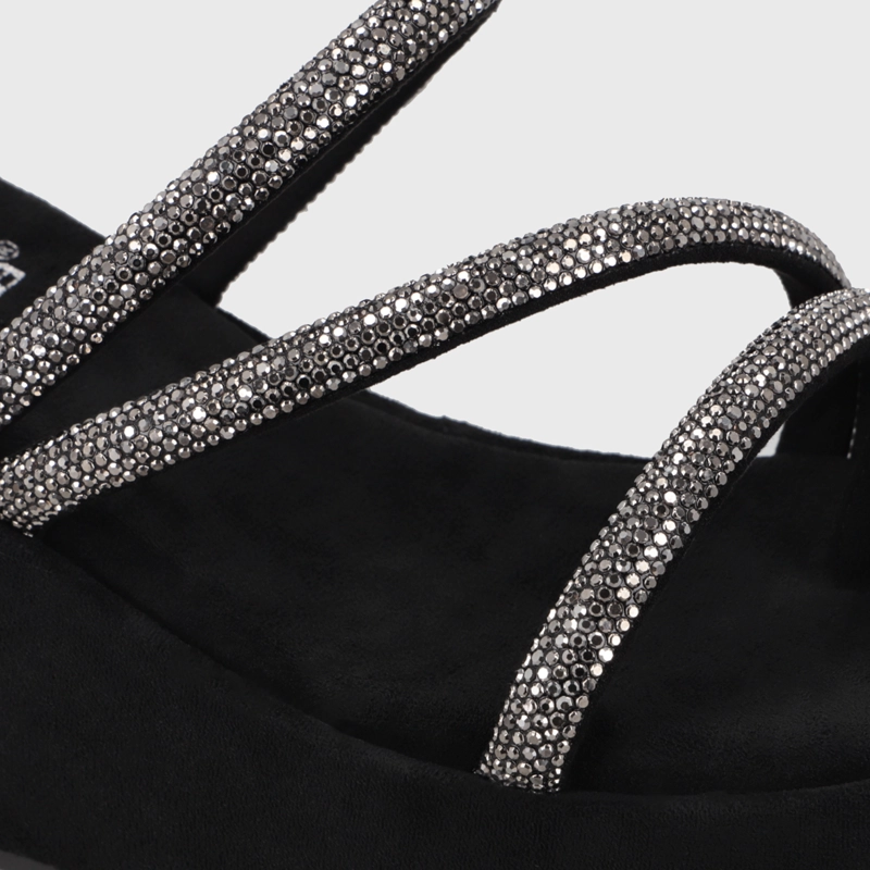 SANDALIA PLATAFORMA NEGRA MUJER 45826 - 6