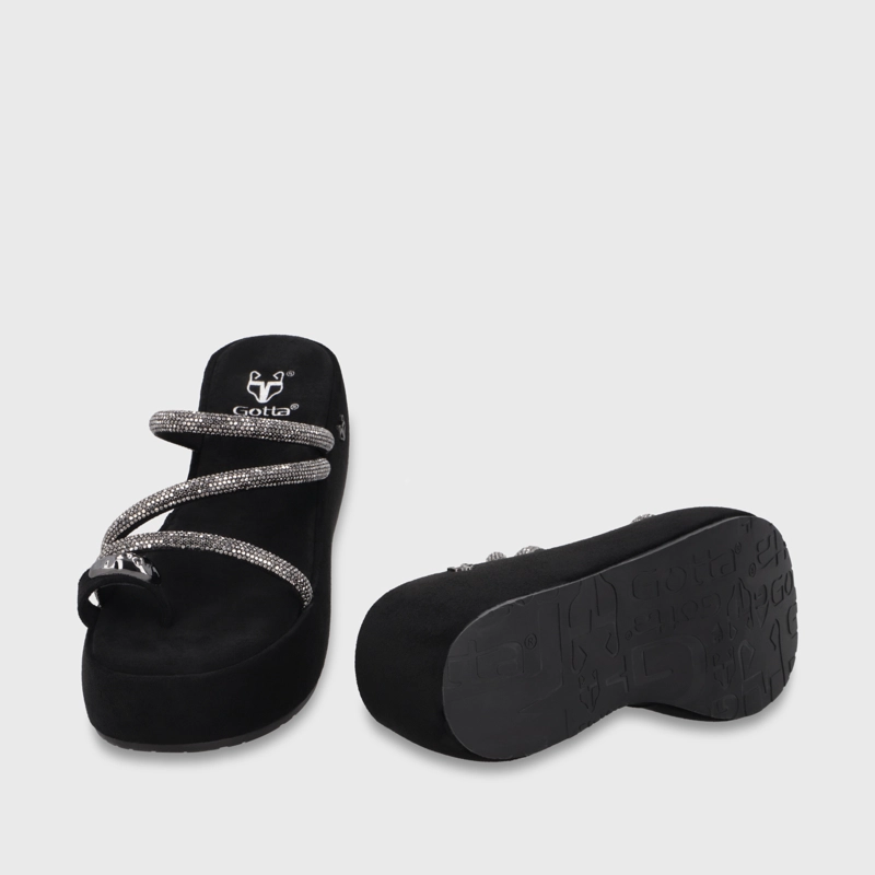 SANDALIA PLATAFORMA NEGRA MUJER 45826 - 7
