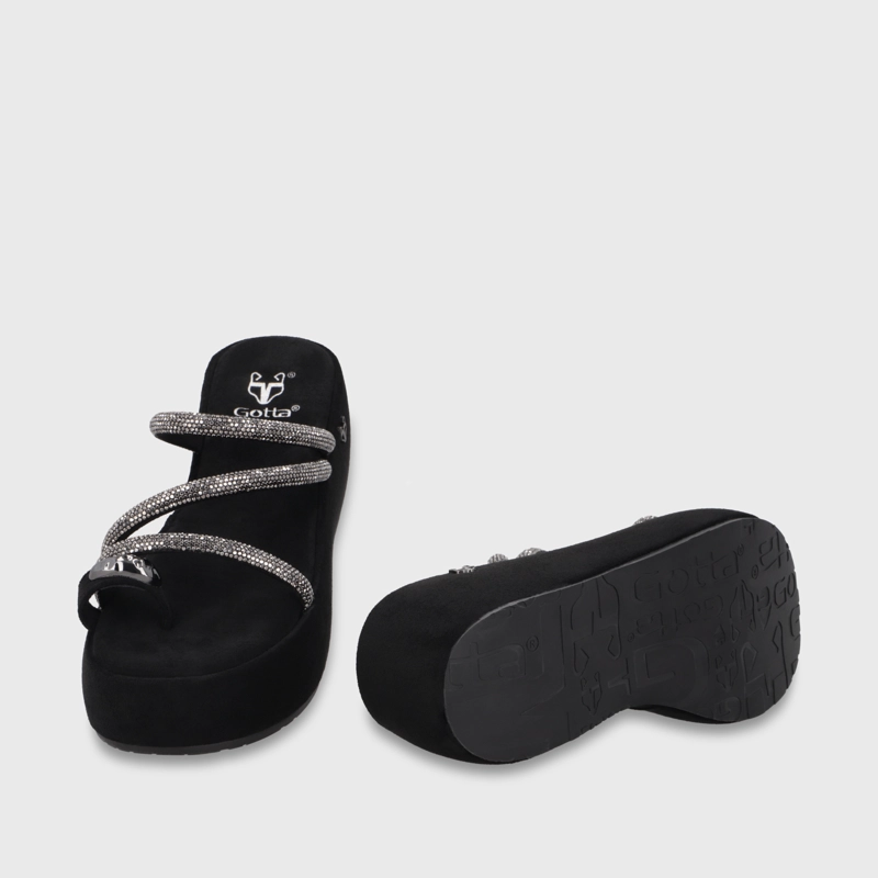 SANDALIA PLATAFORMA NEGRA MUJER 45826 - 7