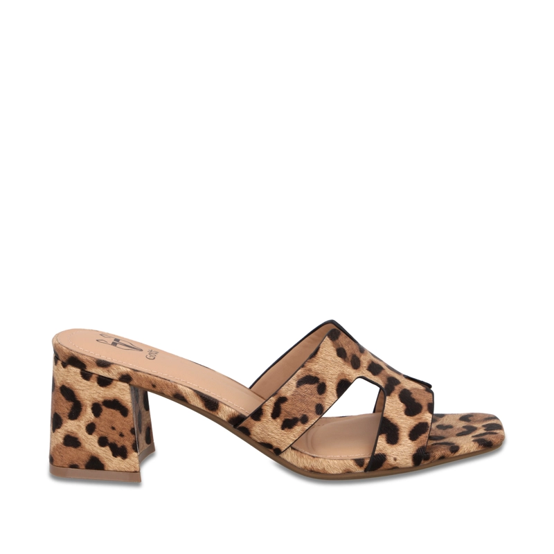 SANDALIA TACO ANIMAL PRINT MUJER 64030 - 1